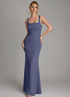 Azazie Agustina Bridesmaid Dresses Stormy Mermaid Corset Chiffon Dress image4