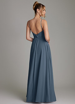 Azazie Elita Brudepigekjoler En streg Plisseret Chiffon Gulv-længde Kjole image7