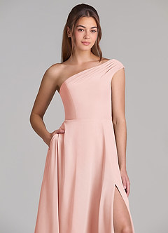 Azazie Melanie Final Sale Dusty Blue A-Line Off the Shoulder Chiffon Dress image5