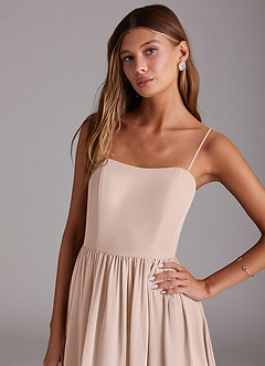 Azazie Calianna Bridesmaid Dresses English Rose A-Line Off the Shoulder Chiffon Convertible Dress image7