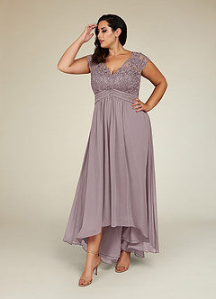 Azazie Irmeli Mother of the Bride Dresses Dusk A-Line Lace Chiffon Dress image7