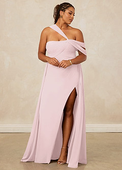 Christian Siriano Bridal for Azazie 1014 Bridesmaid Dresses Blushing Pink A-Line Off the Shoulder Chiffon Dress image13