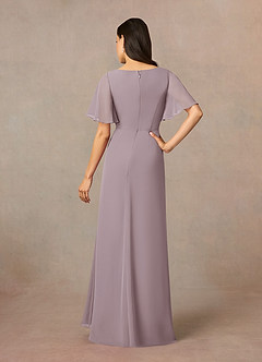 Azazie Rain Abiti per la Madre della Sposa Abito Tubino in Chiffon Perline Dusk image11