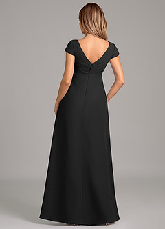 Azazie Allessia Maternity Bridesmaid Dresses A-Line Pleated Chiffon Floor-Length Dress image2