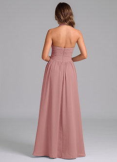 Azazie Darlyn Bridesmaid Dresses Dusty Rose A-Line Pleated Chiffon Dress image2