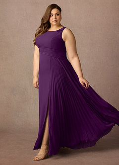 Azazie Galvan Mère de la mariée Robes Robe Trapèze en Mousseline de soie Paillettes Grain De Raisin image8