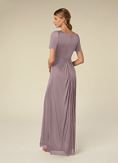 Azazie Bessie Mother of the Bride Dresses Dusk A-Line Pleated Mesh Dress image5