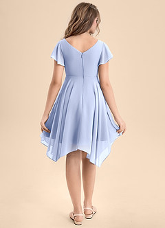 Azazie Janeaurelia Junior Ice A-Line Pleated Chiffon Dress image2