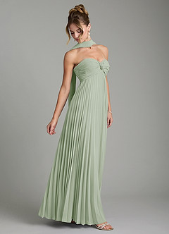 Azazie Tempest Abiti da Damigella Abito Convertibile Impero in Chiffon Corsetto Verde Salvia image7