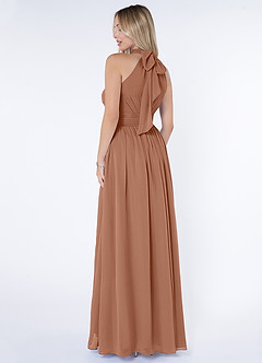 Azazie Iman Bridesmaid Dresses Bronzer A-Line A-Line Ruched Chiffon Dress image5