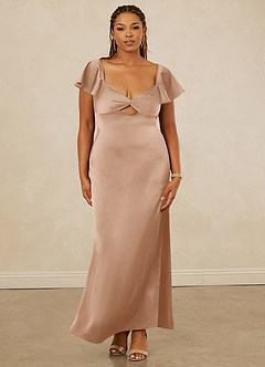 Christian Siriano Bridal for Azazie 1005 Bridesmaid Dresses English Rose Sheath Sweetheart Neckline Stretch Satin Dress image12