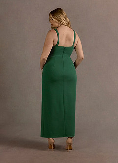 Lucia Emerald Green Lace Corset Maxi Dress image9