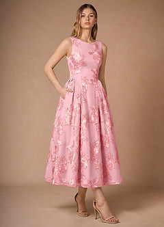 Robe Mi-Longue Rose Casey image3