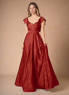 Aaliyah Orange Red Maxi Dress image4