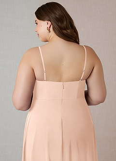 Azazie Emerald Bridesmaid Dresses English Rose A-Line Ruffled Chiffon Dress image18