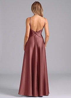 Azazie Elita Brautjungfernkleider A-Linie Plissee Stretch-Satin Kleid Amethyst image5