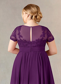 Azazie Annette Abiti per la Madre della Sposa Abito A-Line in Chiffon Pizzo Uva image12