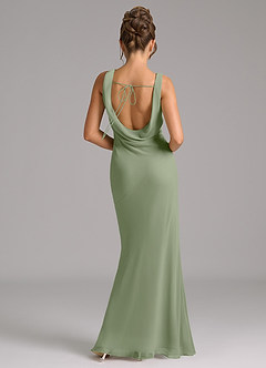 Azazie Rylina Bridesmaid Dresses Pistachio Mermaid Pleated Chiffon Dress image6