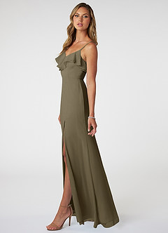 Azazie Natalia Final Sale Amethyst A-Line Chiffon Dress image3