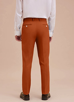 front Ethan Orange Brûlée Pantalon habillé en tissu raffiné