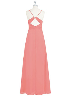 Azazie Haleigh Venta Final Vestido de Burgundy de Gasa de Corte en A con Plisado image8