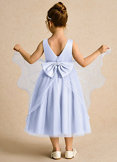 Azazie Pear Flower Girl Dresses Lavender Ball-Gown Bow Tulle Dress image3