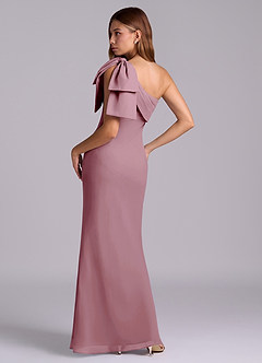 Azazie Yuanna Bridesmaid Dresses Vintage Mauve Mermaid One Shoulder Chiffon Dress image6