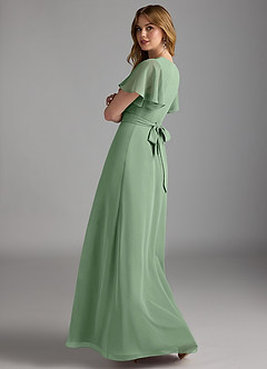 Azazie Zaniah Bridesmaid Dresses Matcha A-Line Chiffon Dress image7