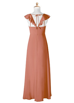 Azazie Amada Junior MAI TAI A-Line Ruched Chiffon Dress image6