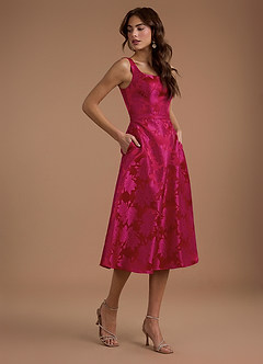 Kaylen Midi Klänning Ruby Fuchsia image5