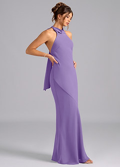 Azazie Velli Bridesmaid Dresses Tahiti Mermaid Bow Chiffon Dress image4