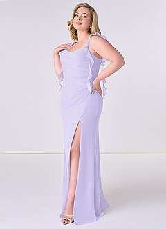 Barbie ♥ Azazie Bridesmaid Dresses Lilac Mermaid Corset Chiffon Dress image9