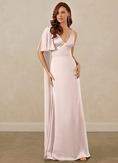Christian Siriano Bridal for Azazie 1011 Robes de demoiselle d'honneur Robe Sirène en Satin extensible Arc Rose Pâle image5