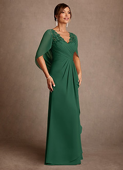 Azazie Santa Clara Kleider für die Brautmutter A-Linie Spitze Kleid Dunkelgrün image3