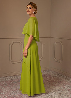 Azazie Bowie 신부의 어머니 드레스 A라인 쉬폰 플로어 길이 드레스 image4