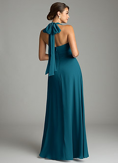 Azazie Tamira Suknie dla druhen Linia A Pofałdowany Szyfon Do ziemi Sukienka image8