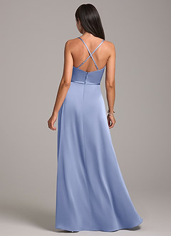 Azazie Naeem Bridesmaid Dresses Ice A-Line Stretch Satin Dress image6