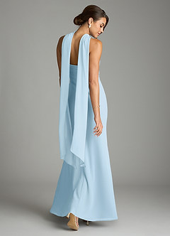 Azazie Saylor Brudtärnklänningar Klä av Sjöjungfru i Chiffong Axelbandslös Himmelsblå image9