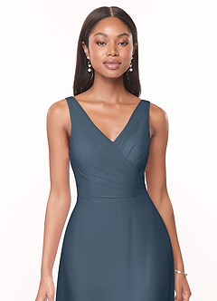 Azazie Nala Bridesmaid Dresses Neptune A-Line Pleated Chiffon Dress image4