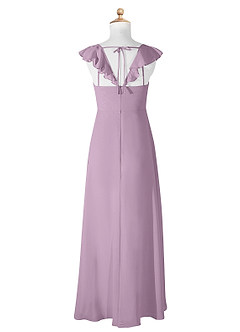 Azazie Amada Junior Wisteria A-Line Ruched Chiffon Dress image6