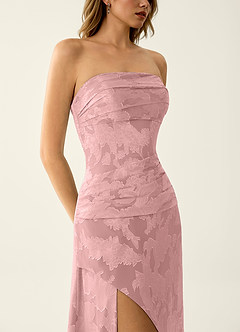 Arabella Grace Coral Pink Jacquard Corset Sparkly Prom Dress image5