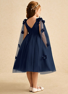 Azazie Staria Blumenmädchenkleider Ballkleid Gestreift Tüll Kleid Dunkelmarine image9