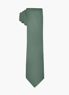 front Matte Satin Skinny Tie and Pocket Square Set