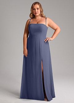 Azazie Wren Bridesmaid Dresses Stormy A-Line Side Slit Chiffon Convertible Dress image14
