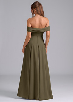 Azazie Almina Bridesmaid Dresses Willow Green A-Line Off the Shoulder Chiffon Convertible Dress image2