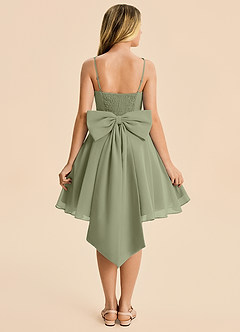 Azazie Arie Junior Pistachio A-Line Ruched Chiffon Dress image1