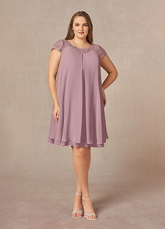 Azazie Tess Mother of the Bride Dresses Dusty Rose Empire Sequins Chiffon Dress image1