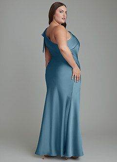 Azazie Yuanna Bridesmaid Dresses Bermuda Mermaid One Shoulder Stretch Satin Dress image9