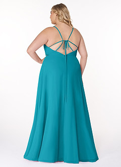 Azazie Everleigh Bridesmaid Dresses Jade A-Line Sweetheart Pleated Chiffon Dress image9