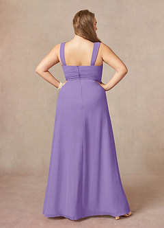 Azazie Weisz Mother of the Bride Dresses Tahiti A-Line Square Neckline Pleated Chiffon Dress image6